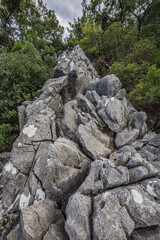 stone rocks in the mountains of Turkey