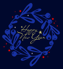 Modern universal artistic templates. Merry Christmas Corporate Holiday cards and invitations. Floral frames and backgrounds design. Vector illustration.