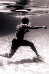 Boxer underwater