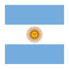 Argentina Flat Square Country Flag button Icon