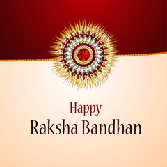 Happy raksha bandhan celebration greeting card