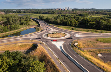 Roundabout Outside Agriculture Town