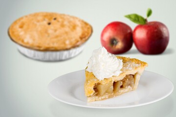 Homemade Organic Apple Pie Dessert on a plate