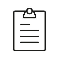 Clipboard line icon in trendy style. Stroke vector pictogram isolated on a white background.
