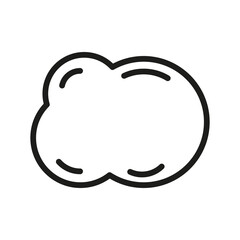 Cloud Outline Vector Icon. Illustration Of A Stroke Vector On A White Background. For App And Website