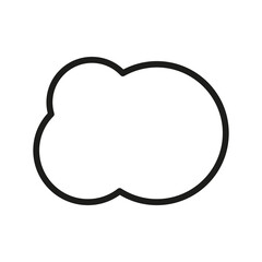 Cloud Outline Vector Icon. Illustration Of A Stroke Vector On A White Background. For App And Website