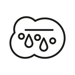 Cloud Outline Vector Icon. Illustration Of A Stroke Vector On A White Background. For App And Website