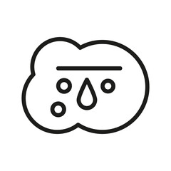 Cloud Outline Vector Icon. Illustration Of A Stroke Vector On A White Background. For App And Website