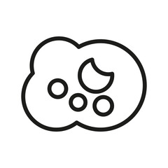 Cloud Outline Vector Icon. Illustration Of A Stroke Vector On A White Background. For App And Website