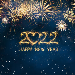 Square Greeting card Happy New Year 2022
