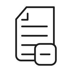 Document Outline Vector  Icon. Illustration Of A Stroke Vector On A White Background. From App And Website.