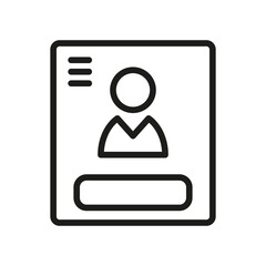 Login Outline Vector  Icon. Illustration Of A Stroke Vector On A White Background. From App And Website.