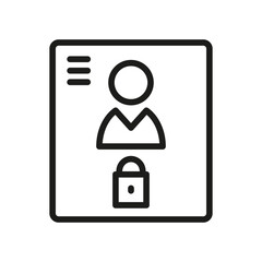 Login Outline Vector  Icon. Illustration Of A Stroke Vector On A White Background. From App And Website.