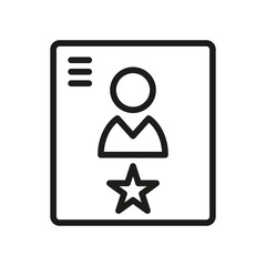 Login Outline Vector  Icon. Illustration Of A Stroke Vector On A White Background. From App And Website.