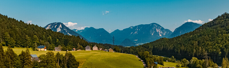 Fototapeta na wymiar Beautiful alpine summer view near Lupitsch, Altaussee, Steiermark, Austria