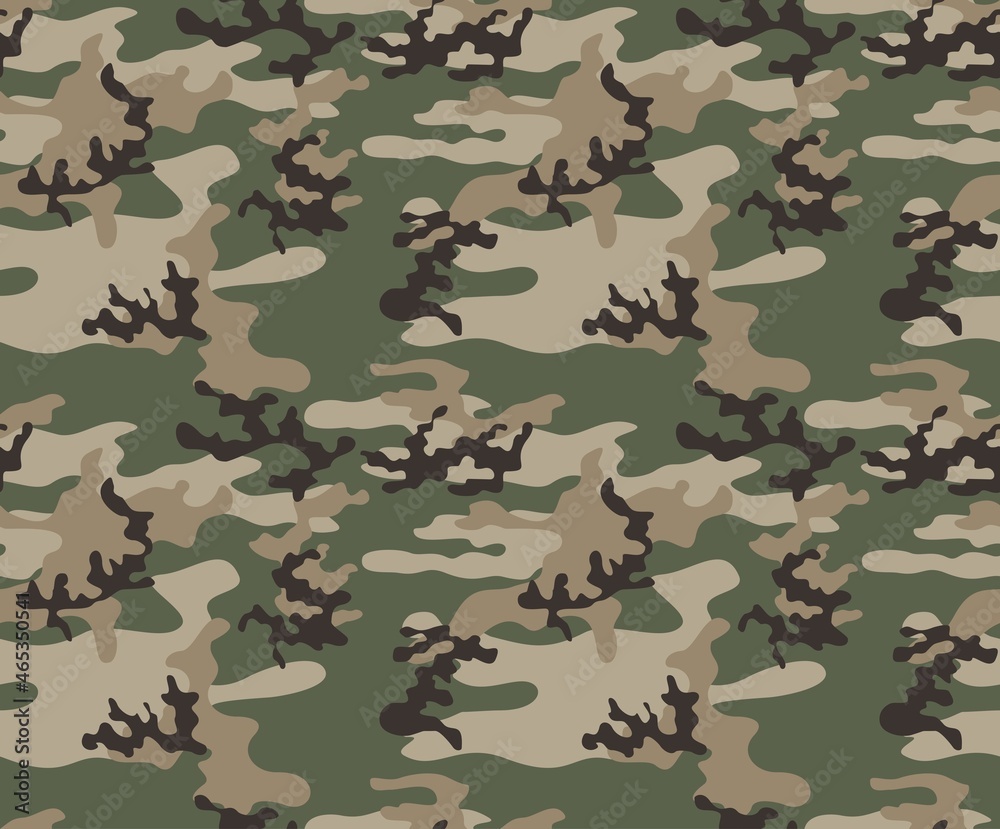 Wall mural Camo military pattern, vector texture for textiles.