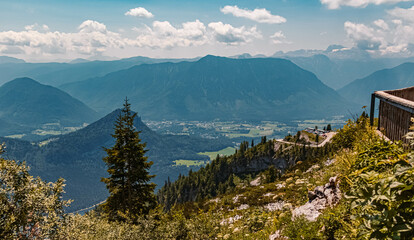 Beautiful alpine summer view at the famous Loser summit, Altaussee, Steiermark, Austria