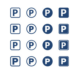 Car parking vector icon. Parking sign