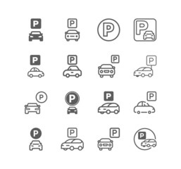 Car parking vector icon. Parking sign
