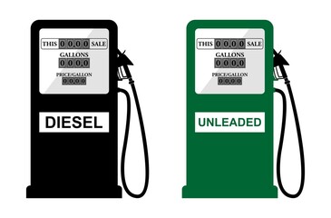 A simple drawing of fuel pumps