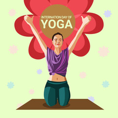 International yoga day celebration background