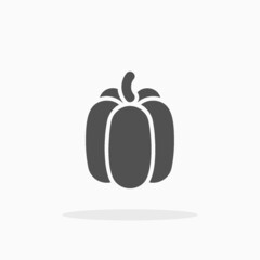 Paprika icon. Solid Glyph black style. Vector illustration. Enjoy this icon for your project.