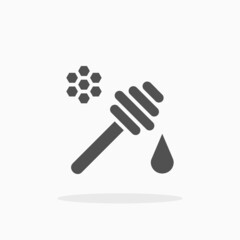 Honey icon. Solid Glyph black style. Vector illustration. Enjoy this icon for your project.