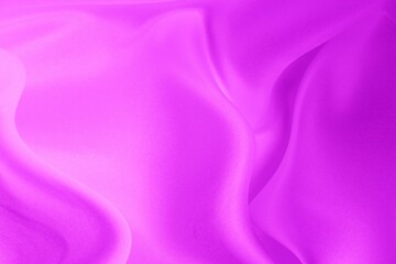 Pink satin background. Silk fabric with pleats. Satin, silk or satin create a beautiful drapery. Fashionable design.