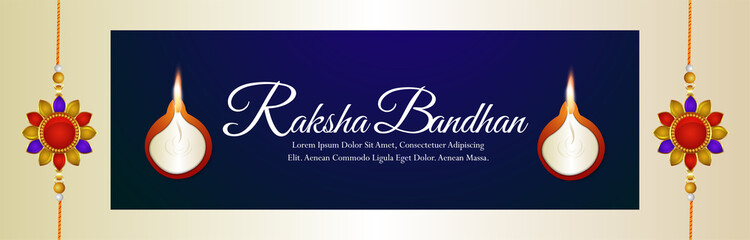 Happy raksha bandhan celebration banner