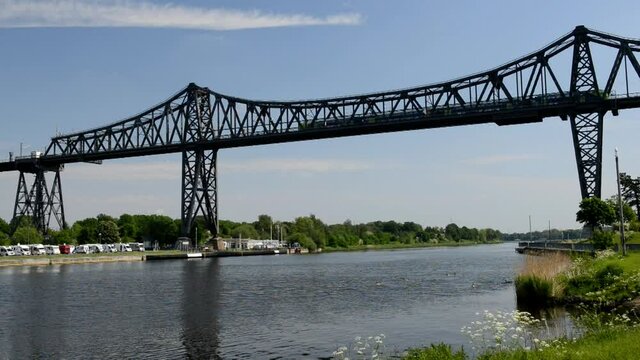 Rendsburger Hochbr&uuml;cke &uuml;ber dem Nord-Ostsee-Kanal 