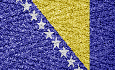Flag on the knitted surface
