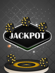 Casino gambling game online with vector illustration