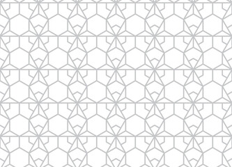 Naklejka premium The geometric pattern with lines. Seamless vector background. White and gray texture. Graphic modern pattern. Simple lattice graphic design.