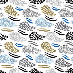 seamless repeating pattern with animal prints. vector illustration