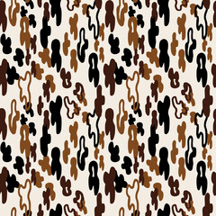 seamless repeating pattern with leopard print. vector illustration