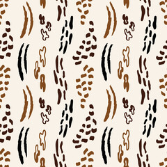 seamless abstract pattern with animal prints. vector illustration