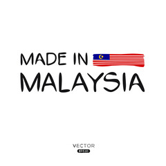 Made in Malaysia, vector illustration.