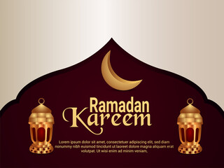 Ramadan kareem islamic festival celebration background with islamic lantern