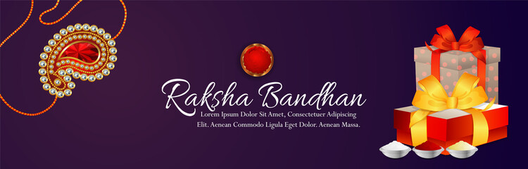 Indian festival happy raksha bandhan celebration banner
