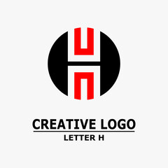 letter h logo, letter h icon in dots. Abstract business logo icon design template
