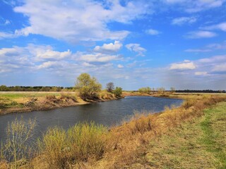 Fototapeta na wymiar Landscape with river and sky