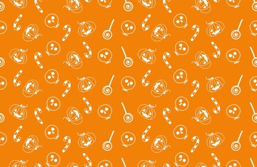 Halloween seamless pattern. Halloween festival wallpaper background. Vector.