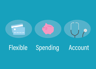 FSA Flexible Spending Account concept - vector illustration