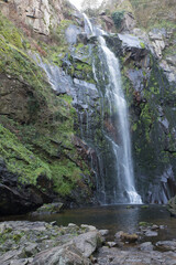 Fototapeta na wymiar Waterfalls in Galicia , Spain in the middle of winter