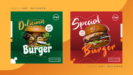 Flyer or Social Media Post Template Themed Food