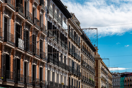 Low Angle View of Old Residential Building in Central Madrid