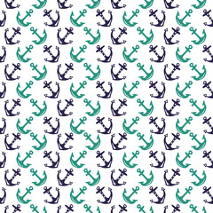 Hand Drawing Nautical Seamless Pattern for party, anniversary, birthday. Design for banner, poster, card, invitation and scrapbook 
