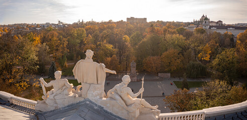  Aerial veiw on Ivan Franko National University of Lviv from drone