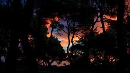 Sonnenaufgang am Cala Agulla Strand, Mallorca