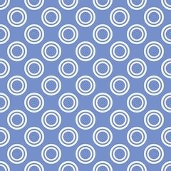 Seamless vector pattern with white dots on a pastel blue background